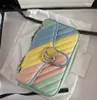 Nouvelle série de couleurs de bonbons Markron Sac à main pour femmes sac à main sac à main sac à bandoulière amour sac crossbody sac de créateur de sac motif argenté