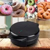 Fabricantes de pão 1000W Mini Donuts Máquina Automática Café da Manhã Waffle Cozimento Dupla Face Aquecimento DIY Forno Pan 7