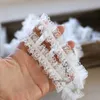 3 cm bred spets trimmask broderad tyll elastisk band frans för manschetter bröllopsklänning pannband handgjorda leveranser diy hantverk