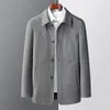 Men's Jackets Jacket Coat Men Spring Autumn Windbreaker Solid Color Fashion Causal Button Male Big Size Khaki Grey