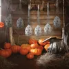 Andere evenementen Feestartikelen Halloween Hangende Spin Eierzakken met Verlichting Realistische Spinnen Spookhuis Rekwisieten voor Binnen Buiten Halloween Party Decor 230906