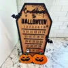 Inne imprezy imprezowe Kalender Kedatangan Halloween Hitung Mundur Kayu Untuk Dekorasi Natal Ornamen Horor Desain Hantu Pesta Rumah Dalam Ruangan 230905