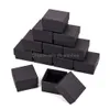 Caixas de jóias Pandahall Caixa de conjunto de papelão para colar de anel Rec Tan 8x5x3cm Preto 9x7xm Branco 7x7xm 9x9xm 18pcs / 24pcs Drop Delivery Pa Dhjyx