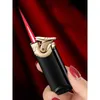 Mini Metal Portable Electronic Press Inflatable Windproof Lighter RJ1D