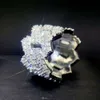 Hiphop smycken S925 med VVS Moissanite Diamond Iced Out Ring 925 Cuban Rings Silver 925 Ring Cuban Men