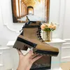 Designer Donna Platform Desert Boot Pelle scamosciata Monogrammi Tela Grigio scuro Scarpe casual in pelle invernale Stivali da neve Martin da donna alla moda di lusso