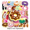 50 stuks donut sticker PVC decoratie waterdicht telefoon mobiel skateboard modeauto dagboek