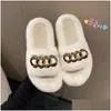 Pantoufles Femmes Fourrure Été Furry Diapositives Femme Moelleux Chaussures D'intérieur Femmes Bling Fuzzy Slide House Sliders En Gros Drop Livraison Acce Dh28K