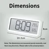 Wall Clocks Simple Ultra Thin Electronic Clock Digital Mounted LCD Disply Multifunctional Temperature And Humidity Alarm