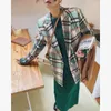 Womens Wool Blends Women Plaid Woolen Blazers Tweed Heavy Winter Jackets Trench Coats Raincoats Overcoat Korean Fashion Clothes Oem Suits 230906