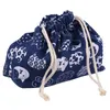Vajilla japonesa con cordón para lonchera, bolsa de algodón y lino, suministro de cuerda, contenedores de viaje a prueba de fugas, paquete de desayuno