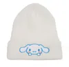 Chapeau chaud d'hiver pour grande fille, bonnet tricoté Kuromi cannelle, bonnet brodé de mélodie, accessoires pour enfants