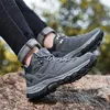 Boots Outdoor Men Boots Leather Men Sneakers ankle Boots Women Male Hiking Boots Work Shoes High Top Climbing work Boots 230907