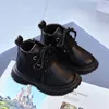 Boots Spring Autumn Kids Short Boots for Boys Girls Lace up Baby Children Boots Fashion Platform Boots Toddler Beige Snow Shoes G04161 230907