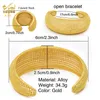 Bangle Aniid African Mankiet Bangles z pierścieniami Pierścienie Bankiet Wedding Difts Hawaiian Indian Women Charm Regulbled Gold Bolek Hurtowa 230906