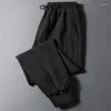 Pantalons pour hommes pantalons De survêtement en soie glacée pantalons d'été grande taille décontracté homme 2023 Style pantalons De Hombre