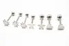 Labret Dudak Piercing Takı Toptan 50 PCS Vücut Çelik Dil Yüzük Barbells Nipple Bar 14G16mm Mix S 230906