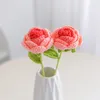 Decoratieve bloemen Handgebroken boeket van melk katoen rozen simulatie wol gebreide nep Valentijnsdag schieten rekwisieten bruiloft geschenken