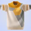 Jersey Productos de algodón de invierno Ropa Suéter para niños O Cuello Tejer Ropa para niños Los niños mantienen el calor 230906