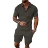 Men's Tracksuits Internet Celebrity Summer Cool Shorts Set For Mature Men A Complete Of Short Five Point Sleeved Clothing