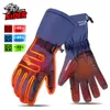 Gants à cinq doigts Gants de moto chauffants Gants de moto chauds d'hiver Guantes Gants chauffants de moto Gants thermiques chauffants rechargeables imperméables 230906