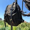 Backpack Casual Oil Wax Canvas Backpacks Vintage Waterproof Large Capacity Travel Bag Unisex Mochila Leather Laptop Drawstring Rucksack