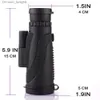 Telescopes Portable 40x60 Monocular Telescope Waterproof Travel Smartphone Spotting Scope Outdoor Sport Telescope HD Night Vision Telescope Q230907