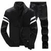 Survêtements pour hommes 2023 Nouveau survêtement printemps et automne manteau de velours pour hommes + pantalon deux pièces costume de sport de loisirs pour adolescents masculins x0907