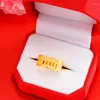 Wedding Rings 24k Gold For Women Abacus Money Engagement Creative Couples Fashion Jewelry Gift