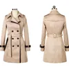 Trench-Coat pour femmes, coupe-vent décontracté, Double boutonnage, Long, grande taille, automne 2023