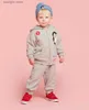 Byxa butik 2023 Autumn Boys and Girls 'Hooded tröja set T230905