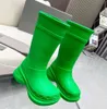 Cross Women Designer Boot Rain Boot Rubber Winter Rainboots منصة ركب الركب