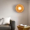 Wall Lamp Modern Minimalist Solid Wood Living Room Bedroom Bedside Nordic Retro Corridor Stairway Decorative