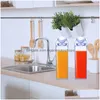 Water Bottles 500Ml/1000Ml Milk Carton Water Bottle Transparent Plastic Portable Clear Box For Juice Tea Bottles Drinking Cup Bpa Drop Dhpxx