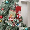 Christmas Decorations Large Size Xmas Stockings Gift Decoration Bags Santa Tree Ornament Socks Party Supplies Rre15257 Drop Delivery H Dhays