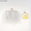 Women's Designer Bags Fashion Brand Ostrich Hair Luxury Plush Purse Evening One Shoulder Chain Bag Ladies Female Messenger Totebag