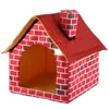 Kennelowe długopisy domowe przenośne cegły w stylu Pet Dog House ciepłe i przytulne łóżko kota 230907