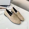 Wysokiej jakości buty Lefu Designer Cowhide metalowa klamra zwyczajowa miękka, oddychająca oddychająca drukarnia luksusowy pedał płytkie buty usta leniwe buty