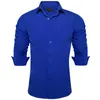 Herrklänningskjortor Business Casual Cotton For Men Long Sleeve Clothing Women Blus Single Patch Pocket Office Social Shirt Suits
