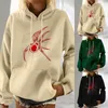 Damessweaters Halloween bedrukt herfst/winter jasje met halve rits Dames Oversized hoodie-sweatshirts voor dames Effen fleece-sweatshirt