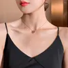 Collares colgantes Llegada Corea del Sur Estilo Creativo Titanio Acero Circular Anillo Collar Regalo Joyería de banquete para mujer 2023