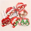 Party Favor Rouge Snowflake Elk Lunettes Cadre Lunettes de Noël Kid Adt Dress Up Jouets Décoration de vacances Rre15271 Drop Livraison Accueil Ga Dhhmp