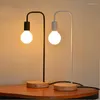 Tafellampen Loft Vintage Bureaulamp Amerikaans Platteland Licht Houten Edison Nordic Metal Home Armaturen Verlichting