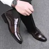 Klänningskor Fashion Business Dress Men Shoes Formal Slip On Dress Shoes Mens Oxfords Footwear High Quality Leather Shoes For Men Loafers 230907