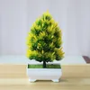 Decorative Flowers 1pc Colorful Artificial Flower Potted Pine Tree Home Party Decorations Green Plants Desktop Ornament Simulation Bonsai