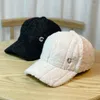 Visors Fur Blended Cap Tide Brand Female Autumn And Winter All-match Plush Hat Suitable For Face Big Baseball Caps G Logo