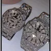 Moissanite Mosang Stone Diamond Watch Customization kan passera TT för Mens Automatic Mechanical Movement Waterproof Watch7OQE3TMR