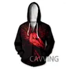 Hoodies masculinos moda impressão 3D neste momento banda zíper zip up moletom com capuz harajuku hip hop h02