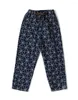 Мужские брюки KAPITAL, осень 2023, японская мода, повседневные свободные джинсовые зауженные брюки с вышивкой и шнурком