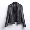 Женская кожаная куртка из натуральной кожи, пальто, весенне-осенняя модная корейская мотоциклетная куртка из овчины высокого качества для женщин, одежда Zm